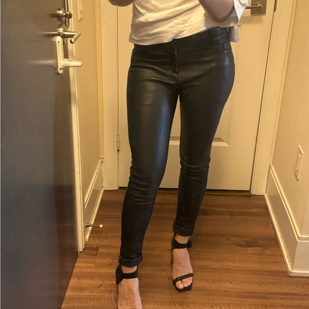 Genuine Black Leather Pants